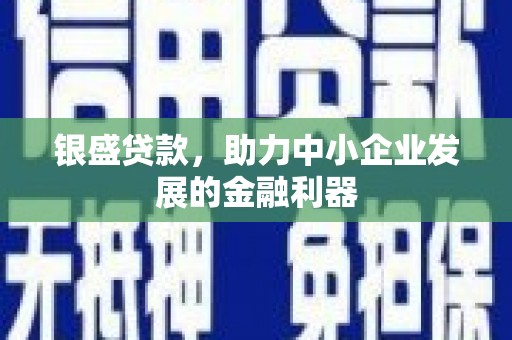 宜宾银盛贷款，助力中小企业发展的金融利器