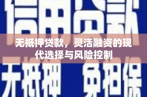 宜宾无抵押贷款，灵活融资的现代选择与风险控制