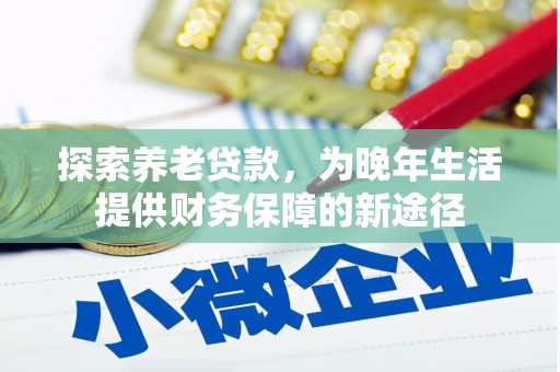 宜宾探索养老贷款，为晚年生活提供财务保障的新途径