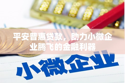 宜宾平安普惠贷款，助力小微企业腾飞的金融利器
