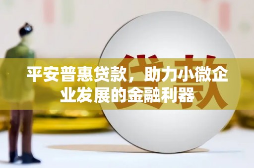 宜宾平安普惠贷款，助力小微企业发展的金融利器