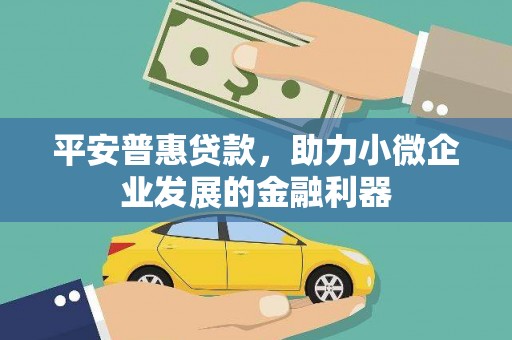 宜宾平安普惠贷款，助力小微企业发展的金融利器
