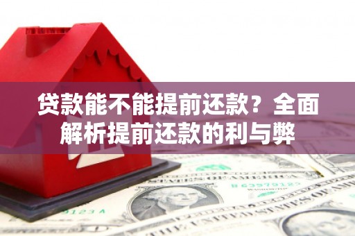 宜宾贷款能不能提前还款？全面解析提前还款的利与弊