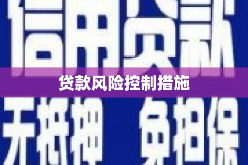 宜宾贷款风险控制措施