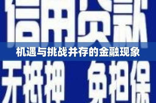 宜宾机遇与挑战并存的金融现象